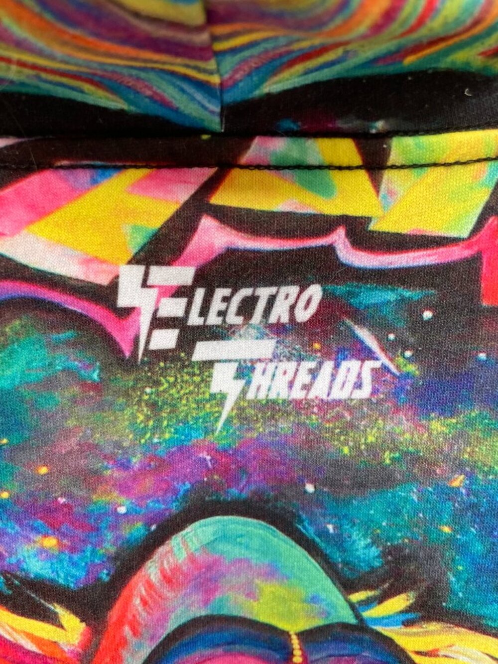 Electro Threads Meditating Rafiki All-Over Print Hoodie XS - Picture 4 of 5